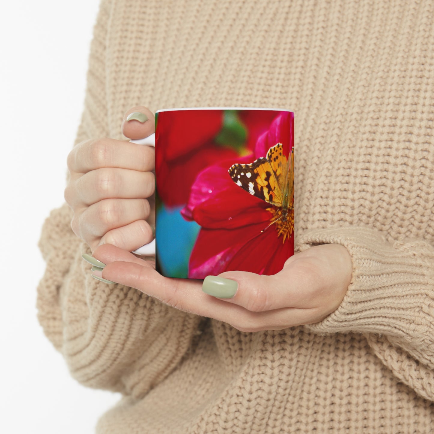 Lady in Red Ceramic Mug 11oz