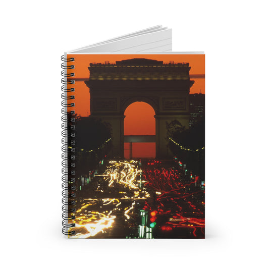 Arc de Triomphe Spiral Notebook - Ruled Line