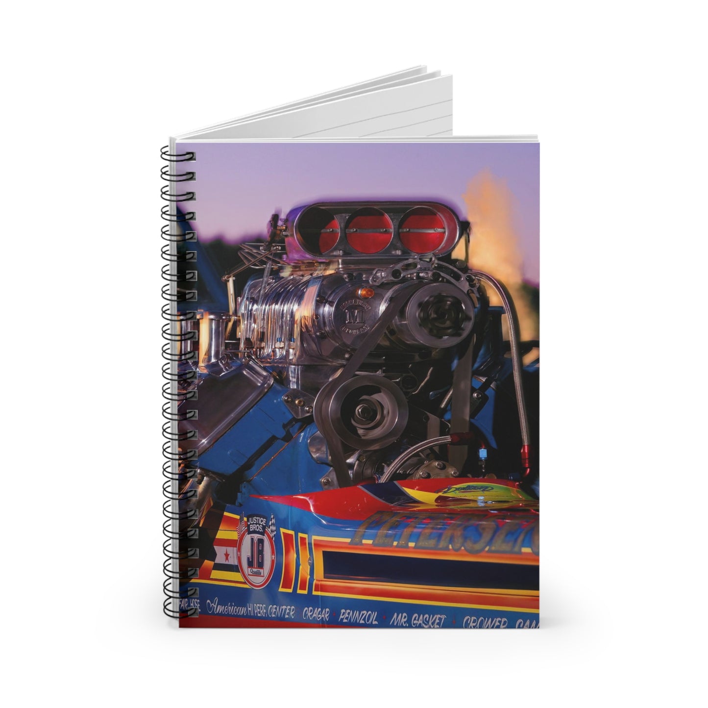 Dragster Spiral Notebook - Ruled Line