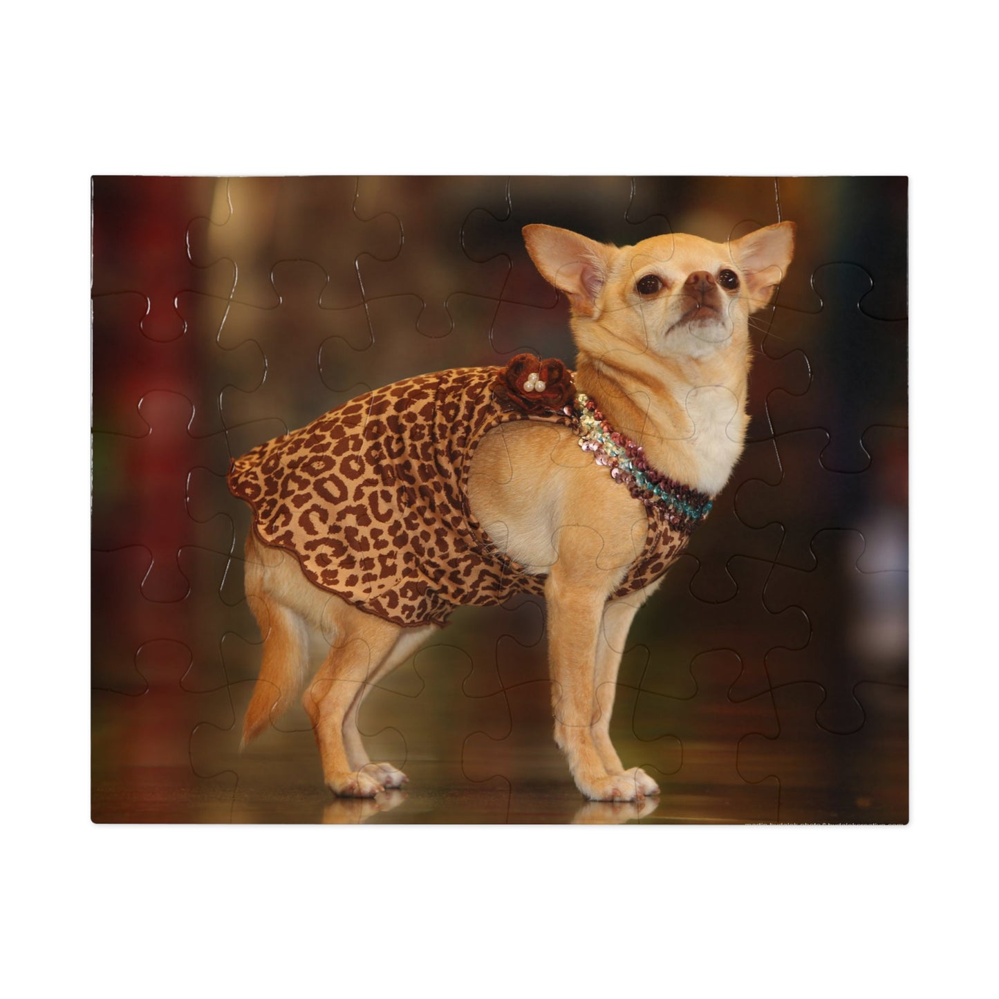 Chic Chihuahua Jigsaw Puzzle (30, 110, 252, 500,1000-Piece)