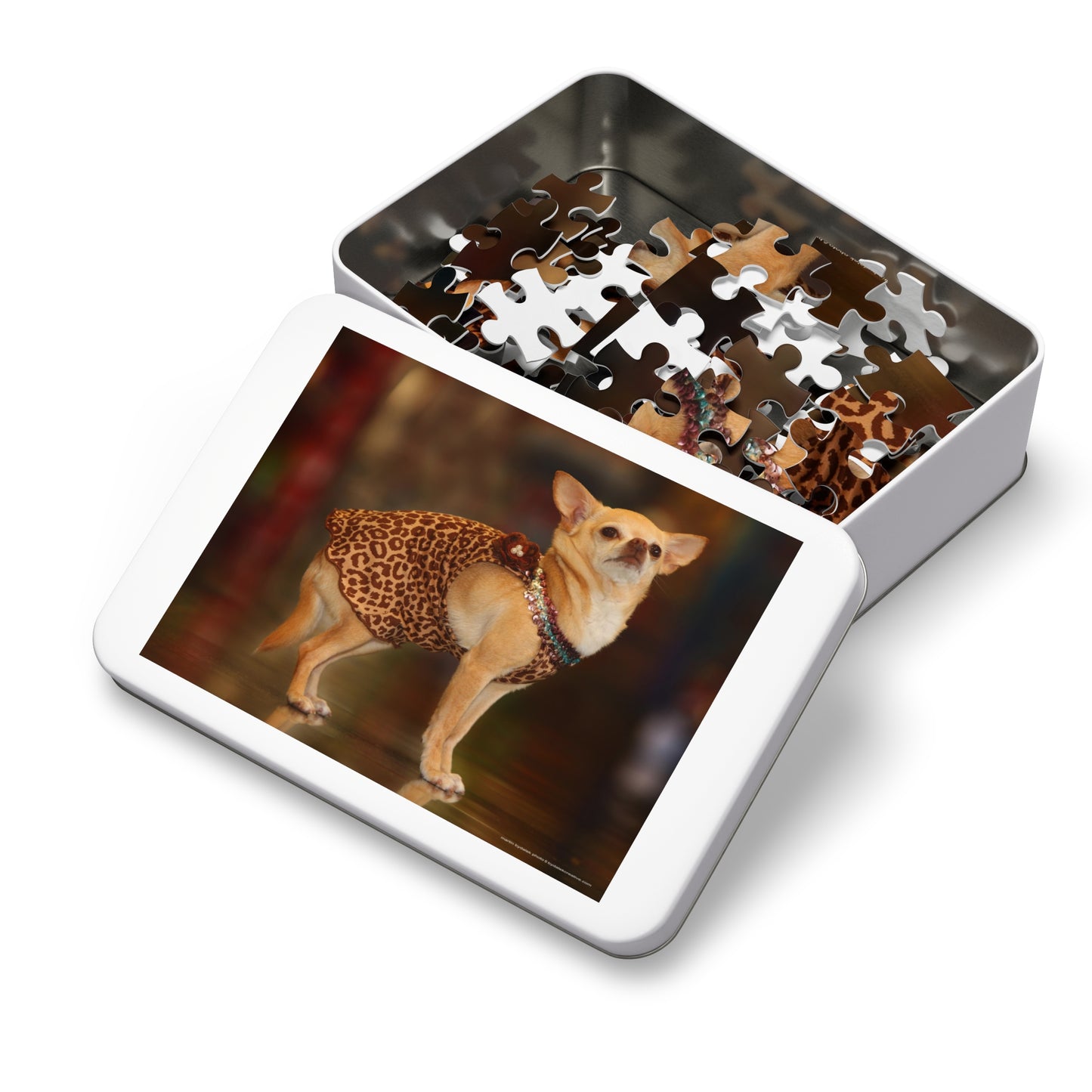 Chic Chihuahua Jigsaw Puzzle (30, 110, 252, 500,1000-Piece)