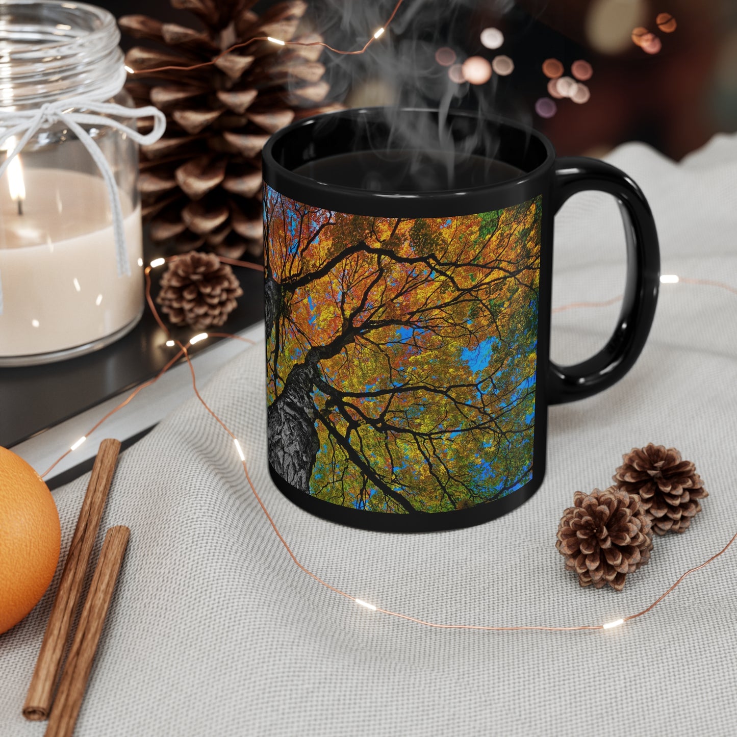 Autumn Canopy 11oz Black Mug