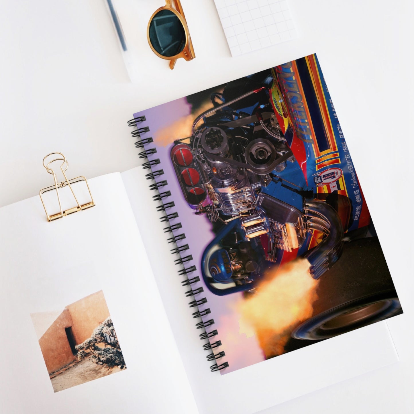 Dragster Spiral Notebook - Ruled Line