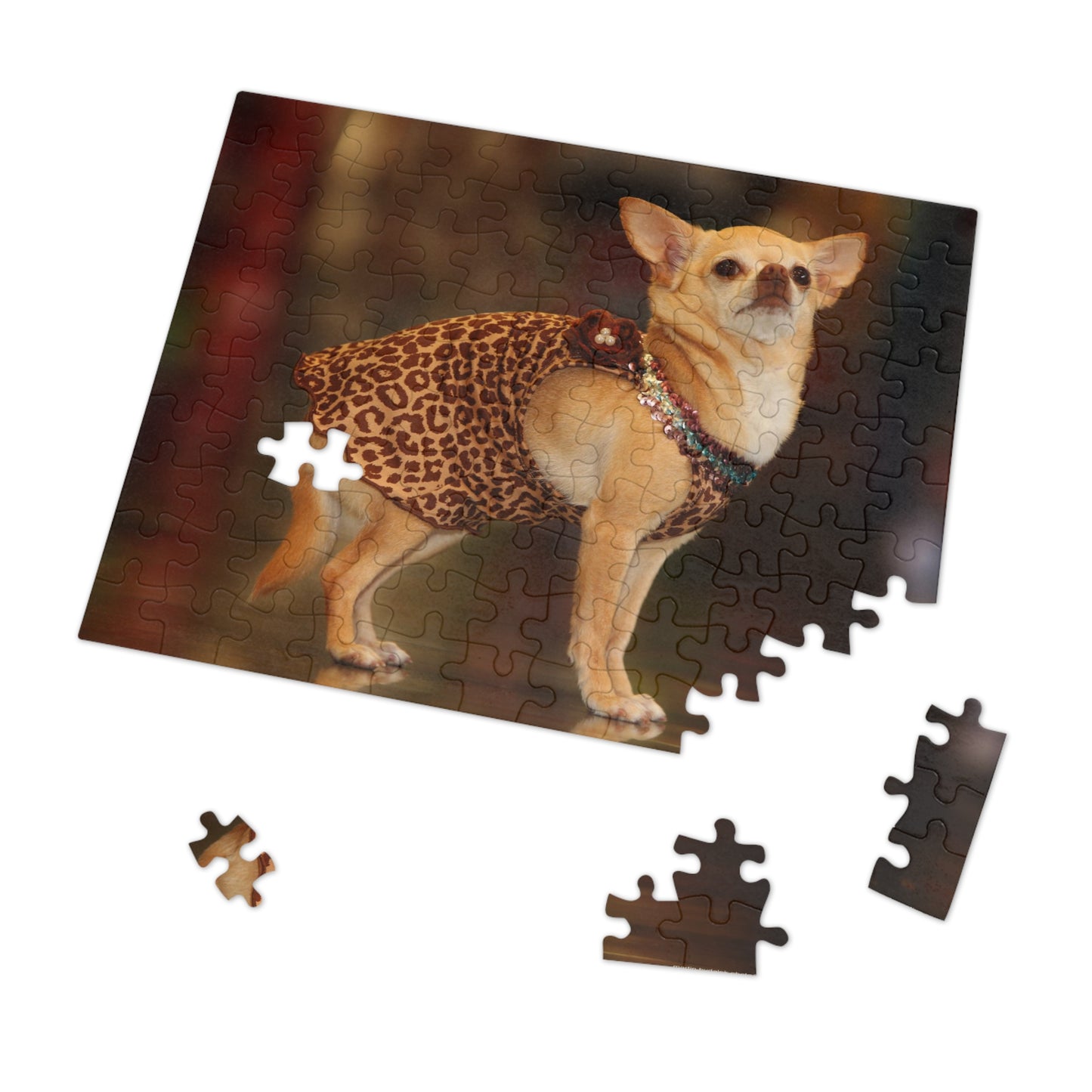 Chic Chihuahua Jigsaw Puzzle (30, 110, 252, 500,1000-Piece)